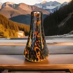 Quorum Glass Pendant Light Fixture Art Tortoise Shell Amber 8"H. Fixed Price $43.69.