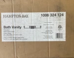 Hampton Bay Wakefield 31 In. 4-LIGHT Matte Black Bath Vanity. Fixed Price $50.00.