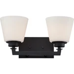 Nuvo Mobili Light Vanity Fixture W/ Satin White Glass, Aged Bronze 60-5552. Fixed Price $94.98.