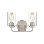 Millennium Lighting Vanity, Satin Nickel/clear 40022-SN. Fixed Price $84.99.