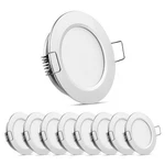 Obeaming 8 Pack 12 Volt Led Puck Light Rv Recessed Satin Silver / Cool White. Fixed Price $57.11.