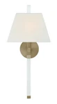 Crystorama Lighting REN-261-AG Renee 22" Tall Wall Sconce Silk Shade Aged Brass. Fixed Price $171.65.