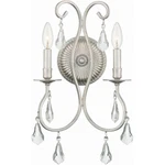 Crystorama 5012-OS-CL-MWP Ashton Bath Wall Light In Clear Hand Cut, Olde Silver. Fixed Price $378.00.