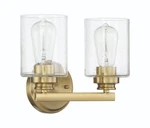 Satin Brass Two Light Vanity From The Bolden Collection. Fixed Price $104.40.