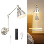 Goodate 1 Pack Plug In Wall Sconce With Remote, Dimmable, Adjustable Colors, Swi. Fixed Price $70.31.