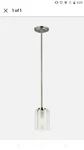 Generation 6137301-962 Elmwood Park 1-LIGHT Brushed Nickel Hanging Mini Pendant. Fixed Price $42.99.