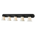 Z-lite Lagoon Vanity Light, Matte Black, Opal 703-5V-MB. Fixed Price $199.99.