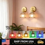 Letry Amber Tulip Glass Wall Sconce Rgb Remote Control Dimmable Lamp 2 Pack. Fixed Price $85.56.