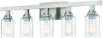 Craftmade Chicago Light Vanity, Brushed Nickel/clear Seeded 53105-BNK. Fixed Price $189.99.