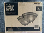 Ce 11 In. 1-LIGHT Brushed Nickel Flush Mount With Frosted Glass Shade (2-PACK). Fixed Price $15.00.