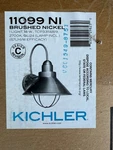 Kichler Seaside Outdoor Wall Light Fixtures Brushed Nickel, Nib-bulbs Included. Fixed Price $39.00.