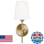 Generation Lighting Baker 1-LIGHT Bath Wall Fixture, Satin Brass 4187201-848. Fixed Price $103.38.