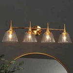 Lnc Modern Classic Brass Bell Bathroom Vanity Lighting 29 In. 4-LIGHT Powder. Fixed Price $62.99.