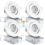 Knlnny Ware Gimbal Recessed Lighting 4 Inch Pack, Ajustable Eyeball Recesse.... Fixed Price $69.81.