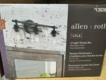 Allen + Roth Lyla 23-IN 3-LIGHT Matte Black Mid-century Vanity. Fixed Price $71.99.