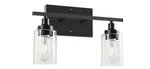 Merra 14 In. 2-LIGHT Matte Black Modern Vanity-light. Fixed Price $15.00.