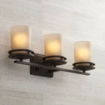 Kichler Hendrik 24" Wide 3-LIGHT Bronze Bathroom Fixture. Fixed Price $299.97.