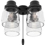 Hunter Original Series Matte Black Glass 4 Light Mason Jar Fixture. Fixed Price $159.00.