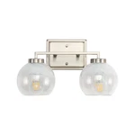 Golden Lighting 3094-BA2 Elliott 16"W Vanity Pewter / Alabaster. Fixed Price $149.99.