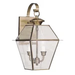 Livex Lighting 2281-01 Westover Antique Brass Outdoor Wall Lantern. Fixed Price $256.99.