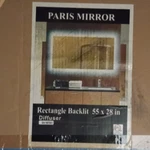 Paris Mirror Backlit Rectangle Framed Bathroom Wall 55 X 28 In Clear. Fixed Price $87.98.