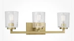 Home Decorators Collection Westlyn 3-LIGHT Brushed Brass Vanity. Fixed Price $50.00.