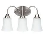 Sea Gull Lighting 49808BLE-962 3-LIGHT Bath Vanity W/satin Etched Shade, Nickel. Fixed Price $59.99.