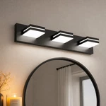 24'' Modern Vanity 3 Lights Led Bathroom Mirror Wall Sconce Black Fixture. Fixed Price $74.99.