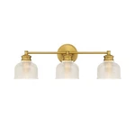 Savoy House 3-LIGHT 24" Bathroom Vanity, Brass/halophane M80035NB. Fixed Price $169.60.