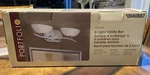 Portfolio 2-LIGHT Wall Sconce Chrome White Vanity Interior Model 0040887. Fixed Price $19.99.