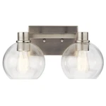 Kichler 45893NI Harmony 2 Light Vanity Fixture Brushed Nickel Wall Mount. Fixed Price $87.74.