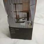 New Allen + Roth, "kenross" Brushed Nickel Vanity Light Ribbed Shade. Fixed Price $24.60.