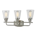 Z-lite Annora Vanity Light, Brushed Nickel, Clear 428-3V-BN. Fixed Price $104.99.