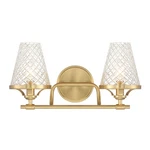 Candler 2-LIGHT Bathroom Vanity In Warm Brass. Fixed Price $214.00.