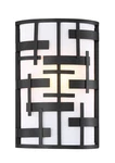 Nuvo Lighting 60/6431 Black Lansing 2-LIGHT 12"H Wall Sconce With Glass Shade. Fixed Price $109.99.