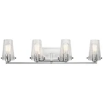 Kichler 45298CH Alton 33.75" 4-LIGHT Clear Seeded Bath Vanity In Chrome. Fixed Price $439.99.