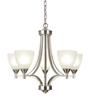 Bozo Modern Chandelier 5-LIGHT Brushed Nickel Dining Room Fixture, Adju.... Fixed Price $311.19.