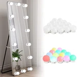 Vanity Lights For Mirror, 14-BULB Rgb Colorful Diy Hollywood Makeup Mi.... Fixed Price $35.56.
