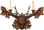 Rustic Stag Head Candle Sconce Handcrafted In Usa. Fixed Price $589.00.