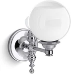 Kohler 22546-SC01-SNL Damask One-light Lacemaker Sconce In Polished Nickel. Fixed Price $128.00.