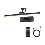 Joossnwell Led Picture Light W/ Remote, Battery Powered, Dimmable Timer Black. Fixed Price $32.00.