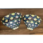 Dale Tiffany Retro Stained Glass Wall Sconce Set. Fixed Price $399.00.