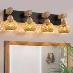 4-LIGHT Bathroom Vanity Fixtures,rustic Style Farmhouse Wood W.... Fixed Price $181.78.