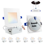 Adetu 6 Pack Inch Square Led Recessed LIGHTING,5CCT Ultra Thin C.... Fixed Price $87.46.