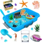 Agentlan Ocean Sensory Bin, Water Toys With Sea Animal For Toddler. Fixed Price $44.84.