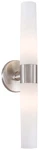 George Kovacs Saber 2-LIGHT Bathroom Vanity Light, Brushed Stainless Steel. Fixed Price $141.10.