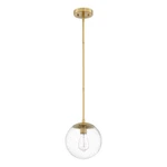 Gracelyn Pendant With Clear Seedy Glass Globe Shade Satin Gold. Fixed Price $83.70.