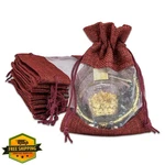 Thedisplayguys Maroon Linen Organza Gift Bags 12 Pack 3.5X5.5". Fixed Price $20.00.
