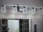 Yansun 33 In. 35W 5-LIGHT Brushed Nickel Crystal Led Integrated Vanity. Fixed Price $79.95.