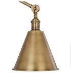 Robert Abbey Alloy Warm Brass Plug-in Swing Wall Lamp With Cord Cover. Fixed Price $250.00.